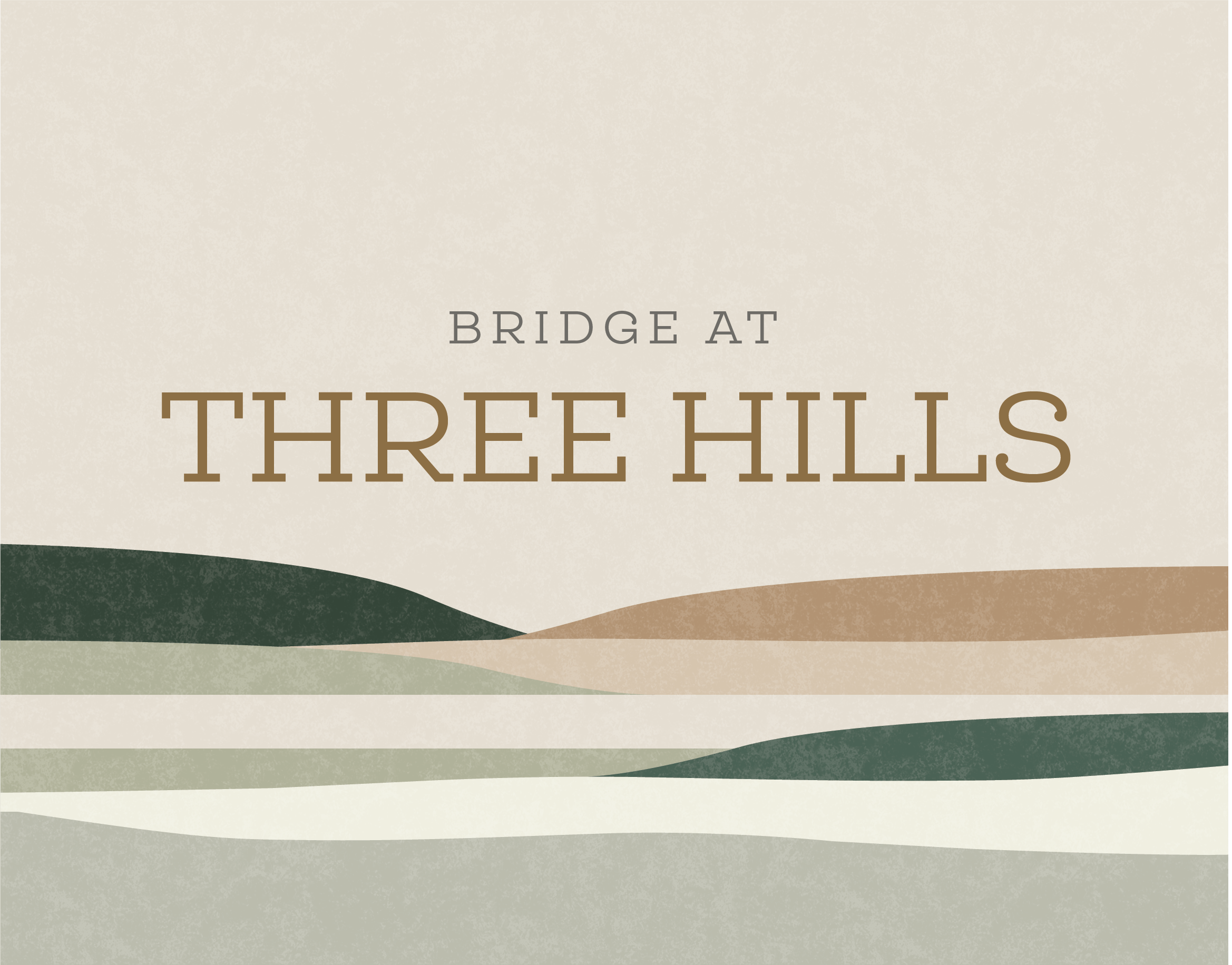 a poster for bridge at three hills
